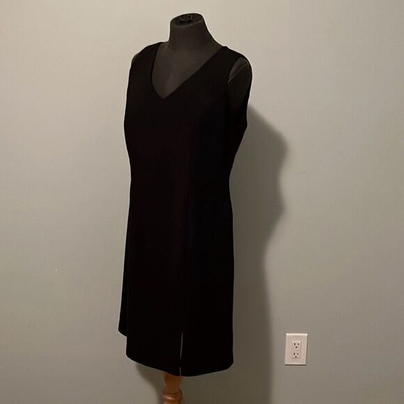 Modern Me Elements Women's Black Sleeveless V-Neck Sheath Dress Size 10 - Picture 4 of 8